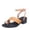 Brown, variant on VerPetridure Women's Sandals Summer Casual able Open-toe Mid-heel Rubber One-line Buckle Sandals