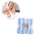 thumbnail image 5 of yulier 2 Piece Striped Towel Set , Bath Towel and Hand Towel, Ultra Soft Highly Absorbent Towels for Bathroom Shower Hotel Beach Spa Gym (Blue), 5 of 8