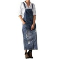 thumbnail image 1 of Jupe en Denim à Bretelles pour Femmes avec Trous Tenue de Plage Décontractée d'Été, 1 of 8