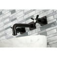thumbnail image 3 of Kingston Brass KS6125ZX Millennium Double-Handle Wall Mount Bathroom Faucet, Oil Rubbed Bronze, 3 of 8