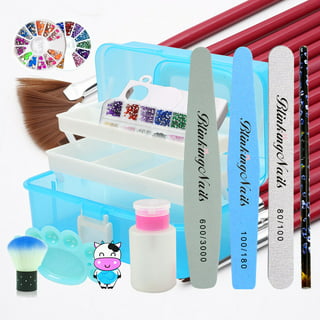 4pcs Manicure Tool Storage Case Nail Art Pens Nail Brush Organizer Box 