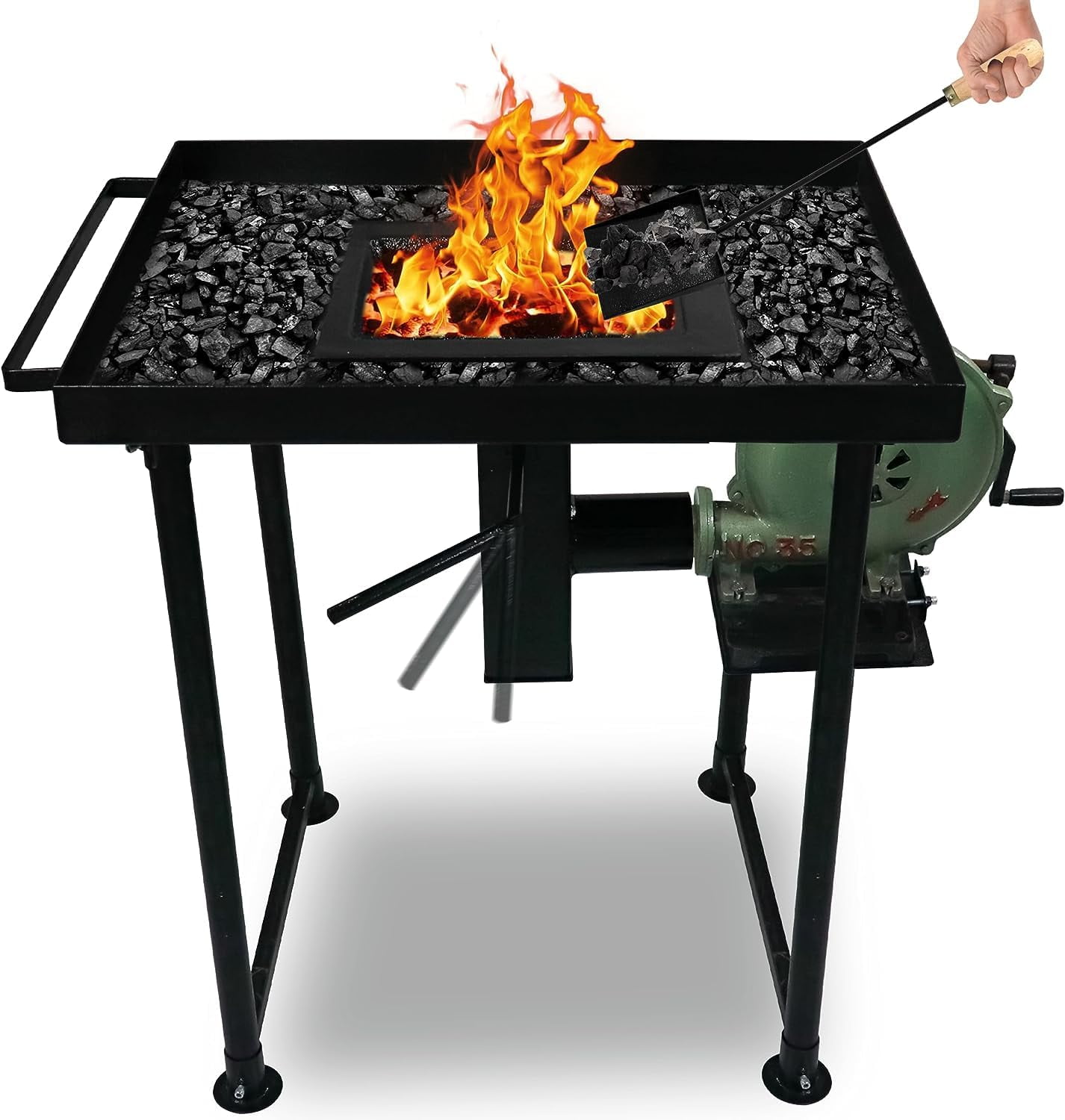 Simond Store Coal Stand with fire Pot & Hand Blower Blacksmith