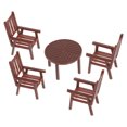 thumbnail image 2 of 1 Juego de muebles en miniatura para casa de muñecas. Incluye silla y mesa. Escritorio y silla para casa de muñecas. Escultura., 2 of 7