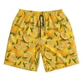 thumbnail image 3 of Uemuo Yellow Limes Pattern Men's Swim Trunks Hawaiian Beach Bathing Suit Swimsuits Beach Quick-Dry Shorts with Pockets-3X-Large, 3 of 9