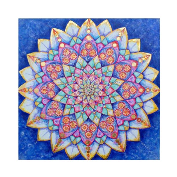 Wdftyju DIY Mandala Diamond Picture Resin Art Full Round Rhinestone Pintura Artesanía Wdftyju 6dm3zz3ur1bl5cr2