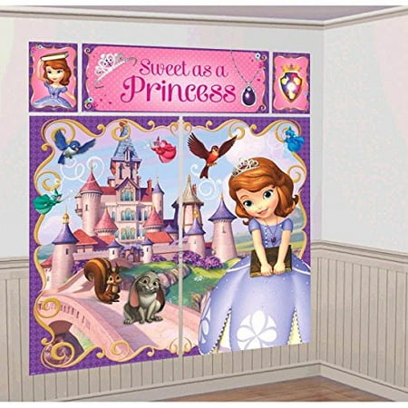- Disney Sofia The First Princess Birthday Party Scene Setters Decoration (5 Pack), Multi Color, 59