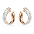thumbnail image 1 of Pendientes tipo argolla Swarovski Exist pequeños con acabado en tono oro blanco, 1 of 1