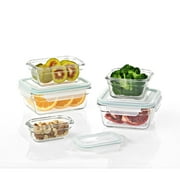 Glasslock Ovenproof Food Storage Containers with Lid, 10 Piece