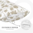 thumbnail image 5 of Bixox Vintage Stylized White Color Printed Pillow Protector,Super Soft Ideal for Home,Guests,Rentals - 16"x24", 5 of 8
