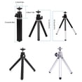thumbnail image 3 of Injueey Trípode de cámara Aleación de aluminio Plegable Cámara extensible Selfie Stick Teléfono móvil Soporte en vivo Oficina de viaje en casa Accesorios para fotos Plata, 3 of 6