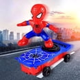thumbnail image 3 of Spider-Man Scooter eléctrico Tumbling Stunt Car Spider-Man Boy Coche juguete educativo para (azul) (infracción no en los estantes) (fondo azul fondo enviado al azar), 3 of 5