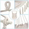 thumbnail image 6 of Hanging Rope Chair Hammock Swing Chair Hanging Swing Seat with Pillow Tassel Portable Hanging Hammock Chair with Pocket Beige, 6 of 13