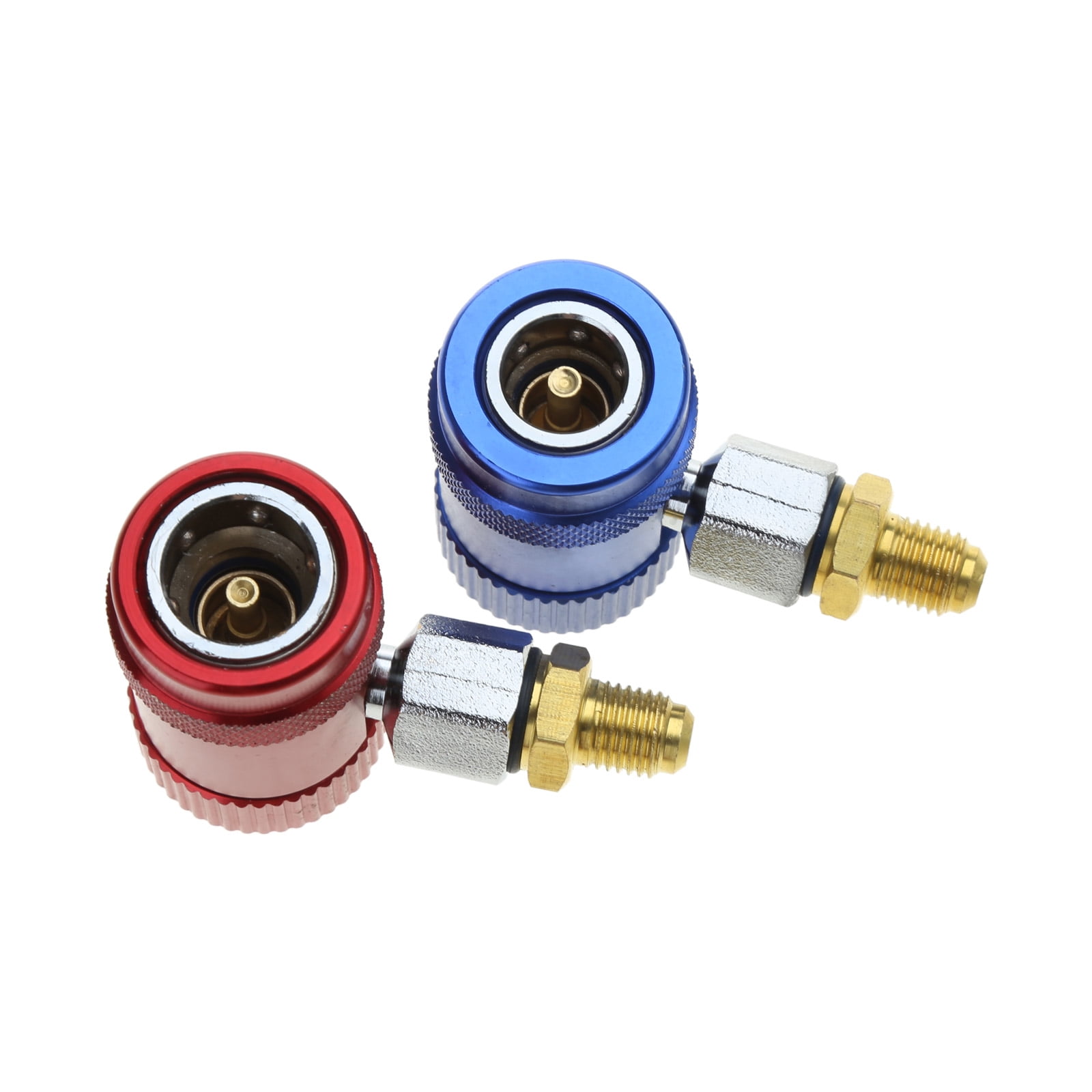Adjustable R1234YF Quick Coupler Connector Works with Manifold Gauge Set 1/4 SAE HVAC AC Fluorine