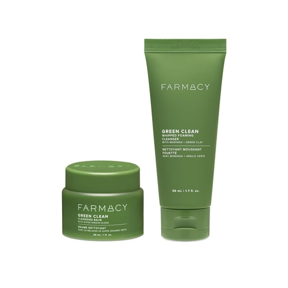 Set de regalo para el cuidado de la piel Farmacy Deep Double Cleanse Green Clean