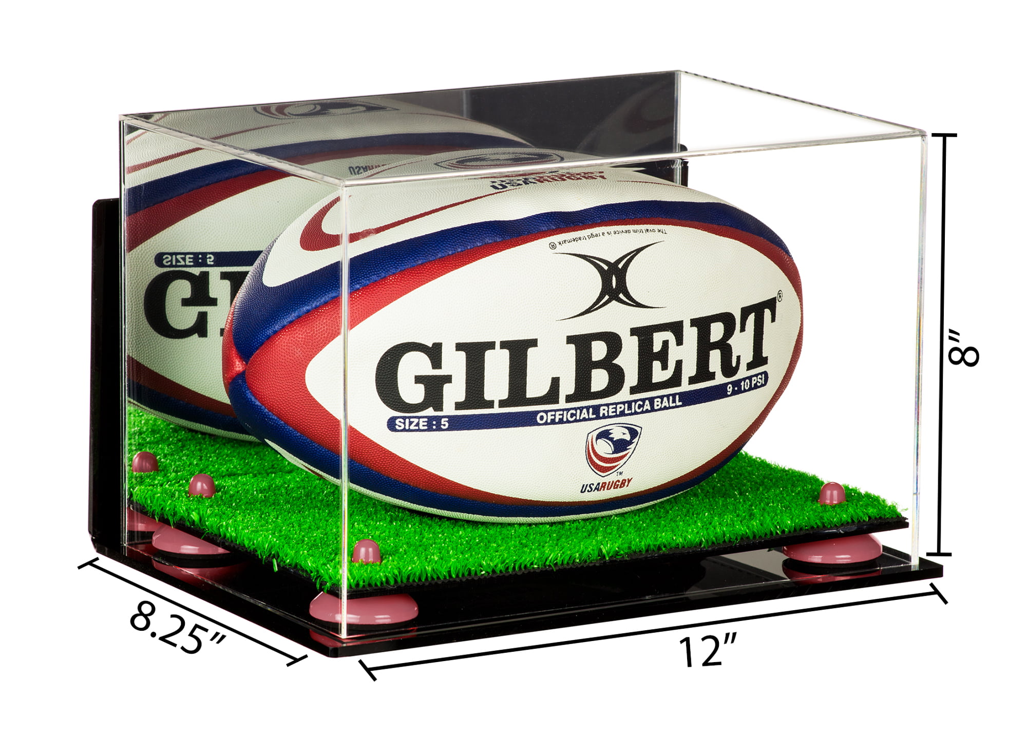 Rugby Landscape Display Case Wall Mount 