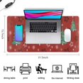 thumbnail image 5 of Long Mouse Pads for Desk,Red Christmas Tree Pattern Desk Mats on Top Of Desks, Desk Mouse Pad Extra Large with 3mm Non-Slip Base and Stitched Edge for Gaming,Office,Work,Home 31.5x15.7in, 5 of 5