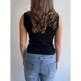 thumbnail image 4 of Pudcoco Débardeurs de Mode d'Été de Femmes Sans Manches Col Rond 3D Motif Imprimé Gilet Ajusté, 4 of 6
