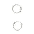 thumbnail image 4 of JewelStop 14K White Gold Hoop Earrings - 3x25mm, (1/8 Inches x 1"), 4 of 5