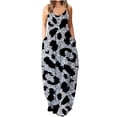 thumbnail image 2 of SMihono Robe Maxi Bohème d'Été pour Femmes Grande Taille Mode Femme Bretelles Taille Mi-Haute Col en V Sans Manches Rayée Imprimée Robe Longue de Plage, 2 of 5