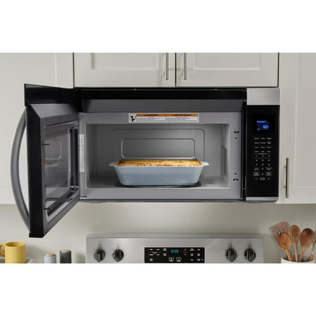 Whirlpool - 1.7 Cu. Ft. Over-the-Range Microwave with 1000-Watts Cooking Power - Stainless Steel