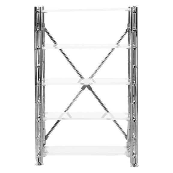 Guangmc Dollhouse Bookshelf Mini 5-layer Display Rack 1:12 Scale Furniture