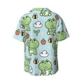 thumbnail image 2 of Fotbe Cute Floral Frog print Short Sleeve Button Down Shirts for Men Casual Summer Beach Wrinkle Free Shirt-Medium, 2 of 7