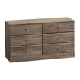 thumbnail image 1 of Prepac Commode Astrid à 6 tiroirs, gris vieilli, 1 of 9