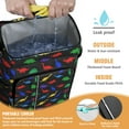 thumbnail image 2 of Travel Cooler Bag - Black Cartoon Dinosaurs Colorful Silhouettes Pattern Camping Beer Cooler Backpack with Bottle Opener- Waterproof Insulated Picnic Backpacks - Cooler Bag for Beach, 2 of 6