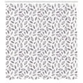 thumbnail image 3 of Mauve and White Shower Curtain, Hand Drawn Autumn Season Themed Pattern Sketch Leaves Illustration, Fabric Bathroom Set with Hooks, 69W X 75L Inches Long, Mauve and White, by Ambesonne, 3 of 3