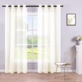 thumbnail image 1 of Cortinas Koufall, color marfil, 213 cm de largo x 132 cm de ancho, 2 paneles, 1 of 7