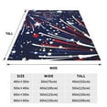 thumbnail image 3 of Honeii Red White Blue Fireworks 1 Print Fleece Blanket - Throw Blanket for Bed, Sofa, Couch, Camping, and Travel , Microplush Ultra Soft Warm Blanket-80"x60", 3 of 7