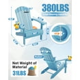 thumbnail image 2 of WINSOON All Weather HIPS Outdoor Plastic Adirondack Chairs Set Of 4-Baby Blue, 2 of 7