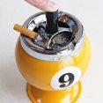 thumbnail image 4 of Billiard Ashtray Ash Tray Car Ashtray Windproof Ashtray Decorative Ashtray Home Ashtray Windproof Automatic Extinguishing Ashtray Container Household Travel Iron, 4 of 6