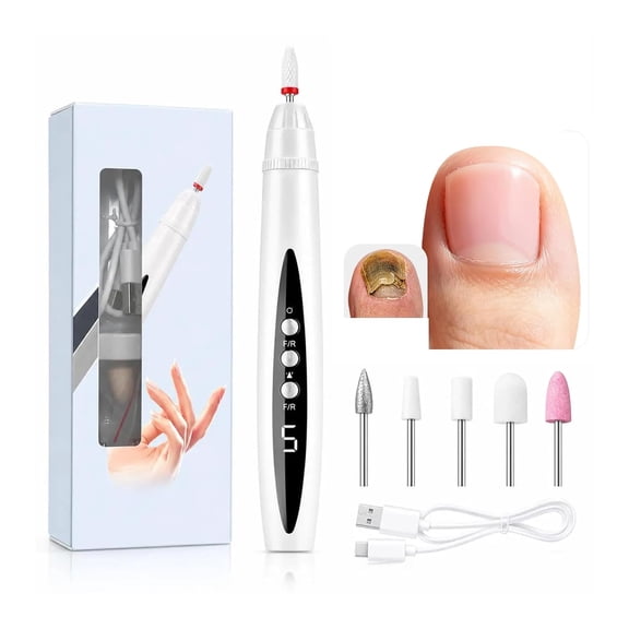 Rechargeable Nail Drill, Cordless Electric File for Fungal Nails Care