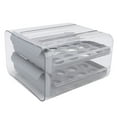 thumbnail image 3 of Cajón para Huevos Nikou Doble Capa Transparente 32 Rejillas Gran Capacidad Color Gris, 3 of 15