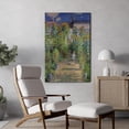 thumbnail image 2 of HFDF The Artist's Garden at Vetheuil by Claude Monet Impressionist Modern Art Canvas Art Home Art - 20x24inch Framed, 2 of 7