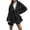 Black, variant on IROINNID Women's Short Shearing Coat Notch Lapel Solid Color Long Sleeve Warm Coat Jacket Winter Outerwear, Gray