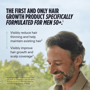 Nutrafol Men 50+ Hair Growth Supplements, Clinically Tested for Visibly Thicker Hair and Scalp Coverage, #1 Dermatologist-Recommended Hair Growth Supplement Brand - 1 Month Supply