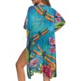 thumbnail image 3 of HELLHERO Dragonfly Bikini Coverups Quick Dry Polyester Vacation Vibe Bathing Suit Cover Up, 3 of 4