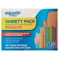 thumbnail image 3 of (2 pack) Equate Antibacterial Assorted Bandages Variety Pack, 120 Count, 3 of 12