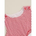 thumbnail image 6 of ZINTAOZT Newborn Unisex Baby First Christmas Outfit Plaid Santa Claus/Tree Overalls Romper Sleeveless Fall Spring Jumpsuit, 6 of 8