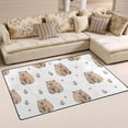 thumbnail image 2 of Capybara Flower Pattern Memory Foam Area Rug 60"x39" Non Slip, Absorbent, Fade Proof for Living Room, Bedroom, Office, 2 of 7