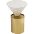thumbnail image 3 of Home Square Metal Top End Table with Brushed Brass Metal Base - Set of 2, 3 of 4