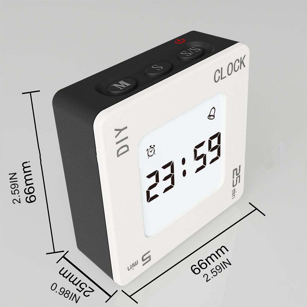 Details about   DIY Time Management Pomodoro Timer Creative Square Alarm Clock for Students 