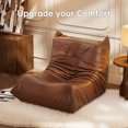thumbnail image 3 of Morden Fort Big Bean Bag Chair for Adults, Faux Leather Bean Bag Sofa, Memory Foam Lounge Chairs with Ergonomic Design, Lazy Togo Chair for Living Room, Bedroom, Dorm, Office(Brown), 3 of 6