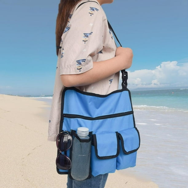 Beach Chair Armrest Bag Handy Pockets Shoreline Tote Bag Outdoor Chair Organizer Hanging Storage Bag Pouch Shoulder Side Bag for Camping