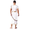 thumbnail image 2 of LiiYii Mens Ancient Greek Egypt Toga Robe Roman Prince Theme Party Fancy Dress Up White XXL, 2 of 7