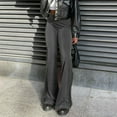 thumbnail image 1 of Ladies Bodycon Pants Slight Flare Leg Elastic High Waist Casual Style Daily Suit, 1 of 7