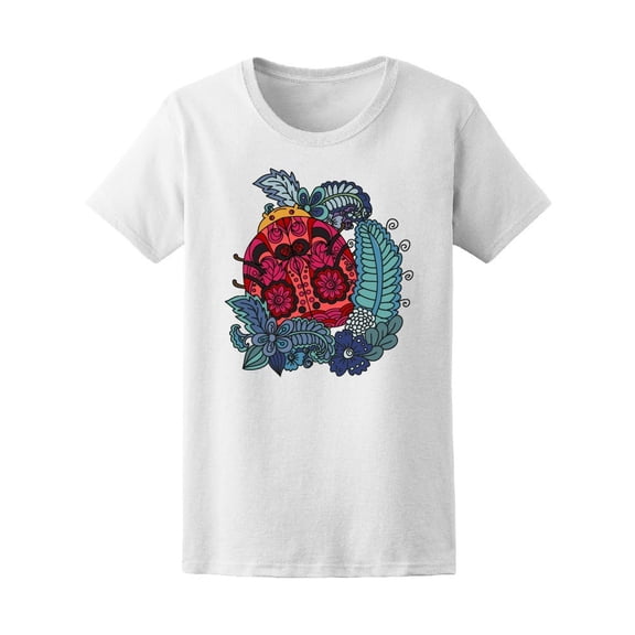 Cute Colorful Floral Ladybug Tee Women's -Image by Shutterstock