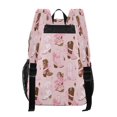 thumbnail image 3 of Large Clear PVC Backpack Heavy Duty See Through Backpack for Adults Work Travel, Boots-pink Printed 12L, 3 of 8